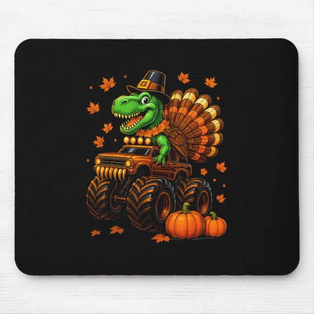 Mousepad Peru Trex Caminhão Monstro Dinossauro Outono Dia d (Frente)