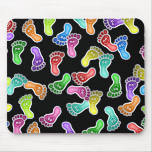 Mousepad Pés felizes do papel de parede
