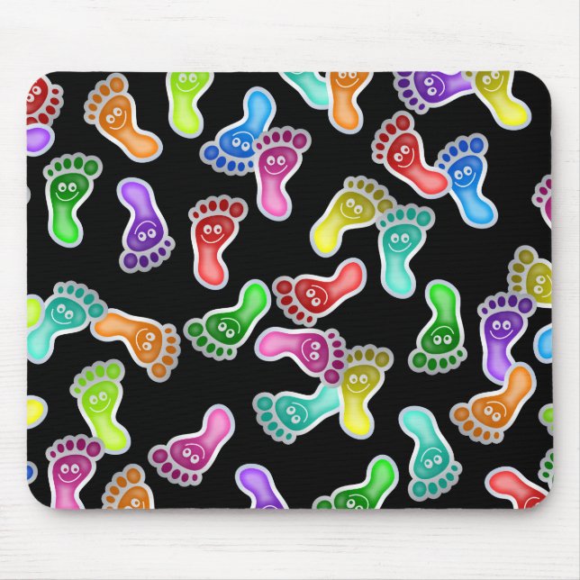 Mousepad Pés felizes do papel de parede (Frente)