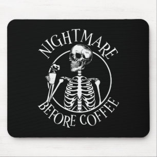 Mousepad Pesadelos Antes Do Café Halloween Esqueletrizando