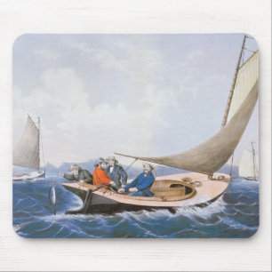 Mousepad Pesca à linha para Fsh azul fora da costa de Main