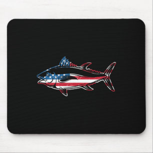 Mousepad Pesca Atuneira Pavilhão Americano Peixes Rabilhos 