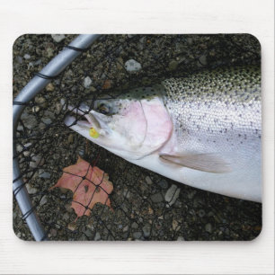 Mousepad Pesca com mosca da truta de arco-íris da truta