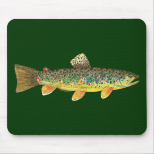 Mousepad Pesca de truta marrom