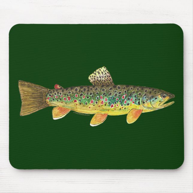 Mousepad Pesca de truta marrom (Frente)