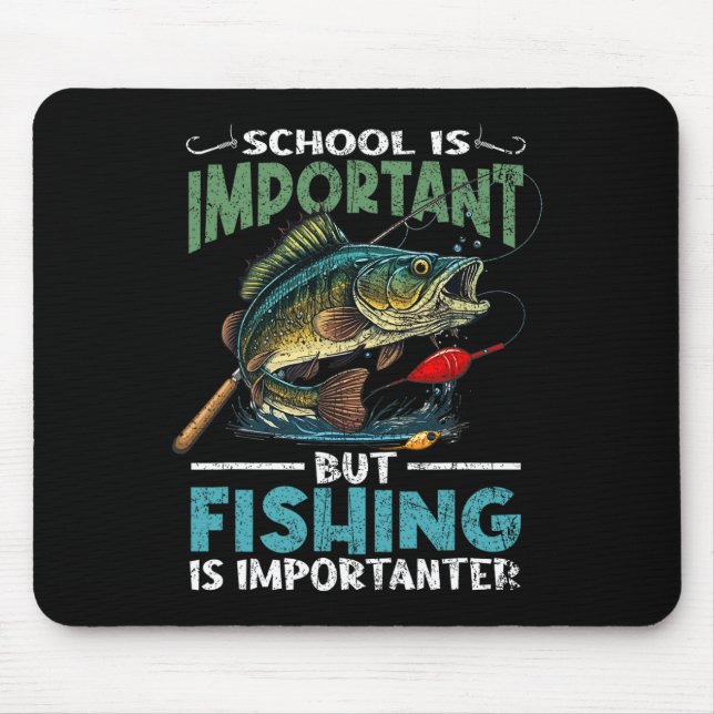 Mousepad Pesca Divertida Para Meninos Crianças Jovens Dizer (Frente)