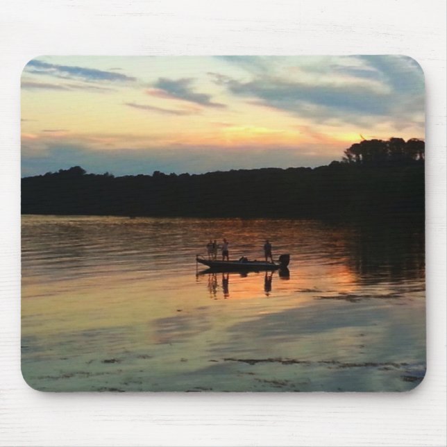 Mousepad Pesca do por do sol (Frente)