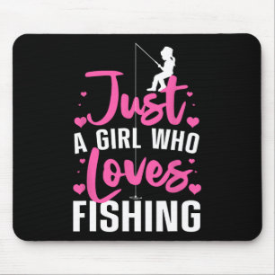 Mousepad Pesca Fofa Para Mulheres Meninas Crianças Pescador