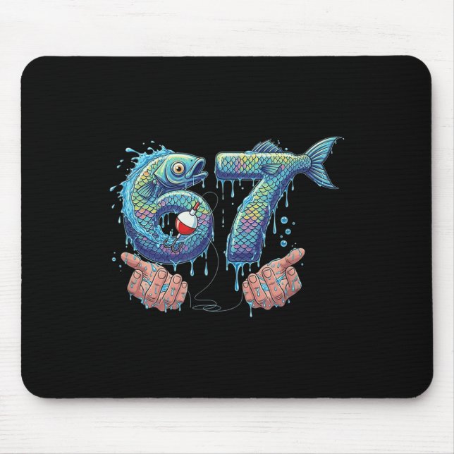 Mousepad Pescaria 67 Seis Sete Piada do Geração Alfa Meme D (Frente)