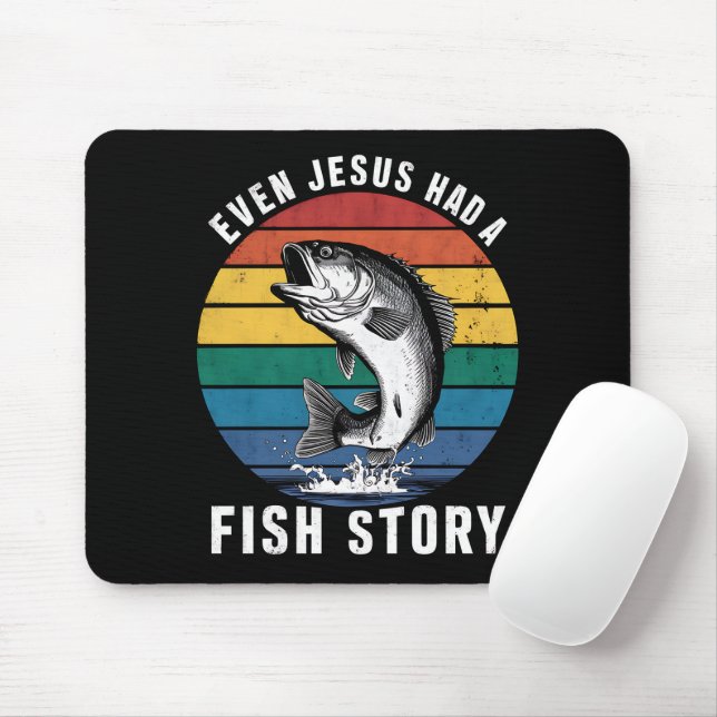 Mousepad Pescaria Até Jesus Tinha História de Peixe Robalo  (Com mouse)