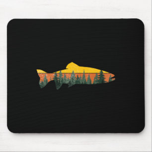 Mousepad Pescaria com Mosca de Truta ao Ar Livre Floresta N