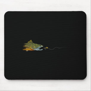 Mousepad Pescaria com Mosca Truta de Regato Amarração de Mo