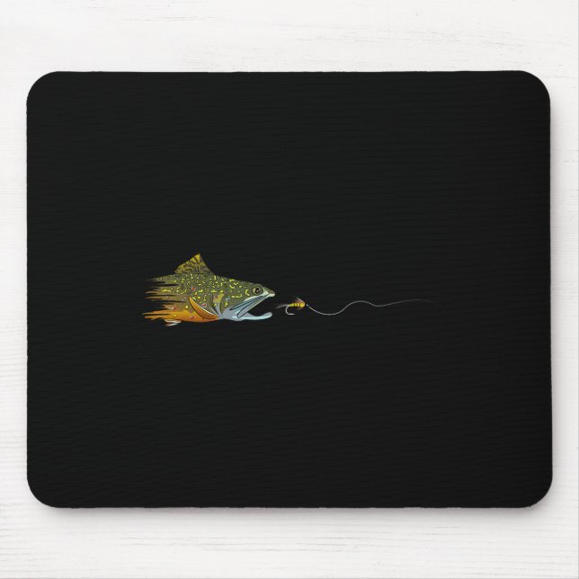 Mousepad Pescaria com Mosca Truta de Regato Amarração de Mo (Frente)