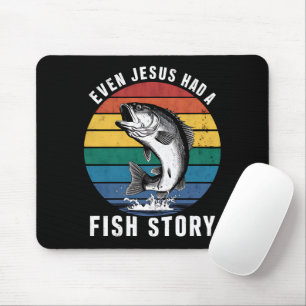 Mousepad Pescaria Mesmo Jesus Tinha História de Peixe Robal