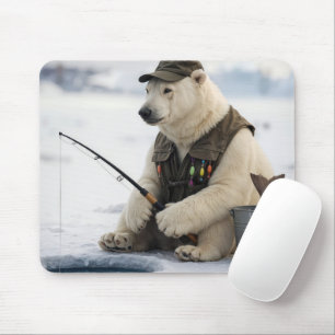 Mousepad Pescaria no Gelo do Urso Polar