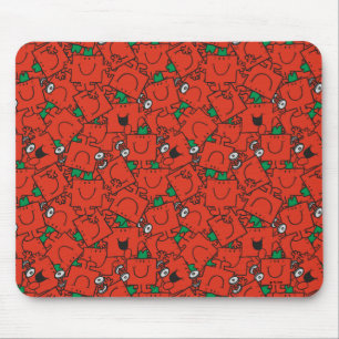 Mousepad Pesos de levantamento do Sr. Forte   vermelhos &