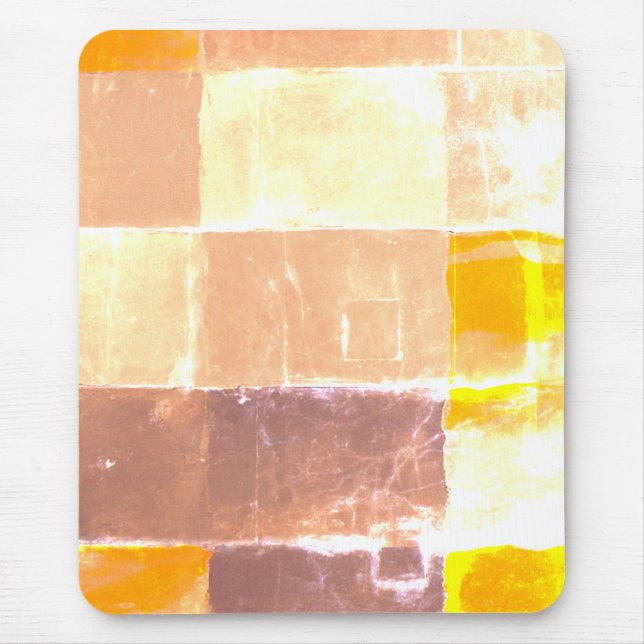 Mousepad Pêssego de Xadrez Amarelo (Frente)