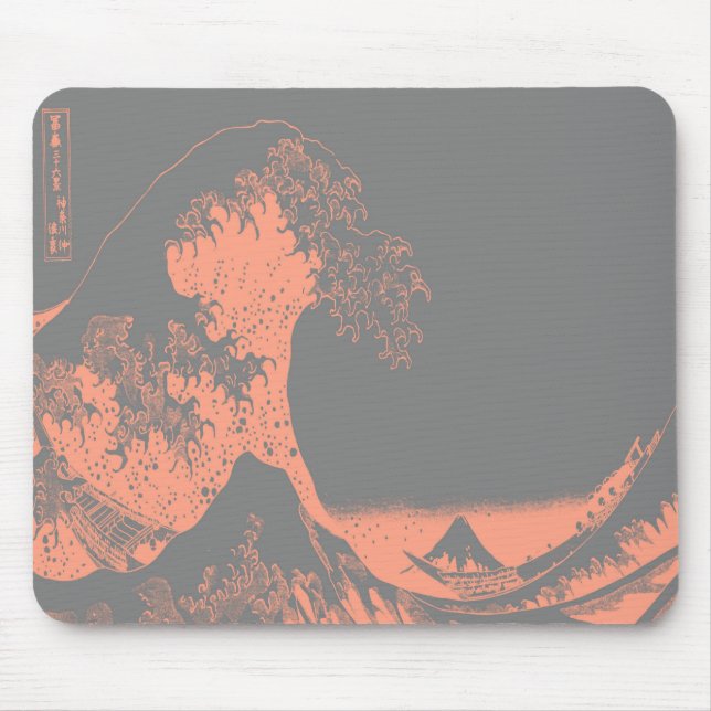 Mousepad Pêssego e Cinza Wave do Excelente (Frente)