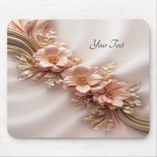 Mousepad Pessegueira Floral Laranja Elegante