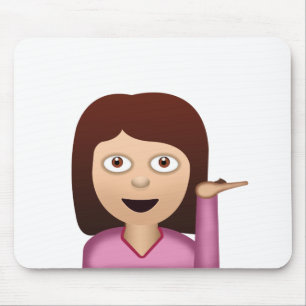 Mousepad Pessoa Emoji do balcão de informações