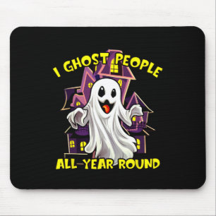 Mousepad Pessoas Fantasmas de Halloween O Ano Todo Rodando