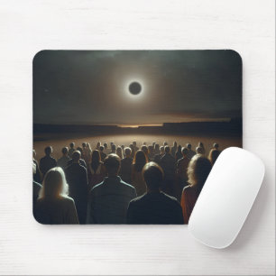 Mousepad Pessoas Observando O Eclipse Sol Total
