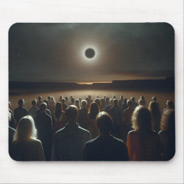 Mousepad Pessoas Observando O Eclipse Sol Total