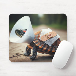 Mousepad Pet Cone Collar Vestido com Tartaruga Ferida