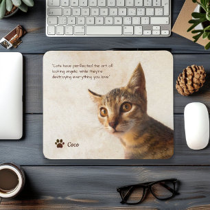 Mousepad Pet Photo Cat Dog Personalizado com Modelo de Cota