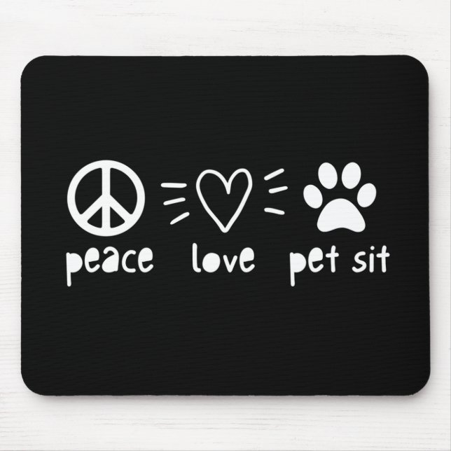 Mousepad Pet Sit de Paz (Frente)