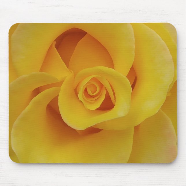 Mousepad Pétalas de Rosa Amarela Romântica (Frente)