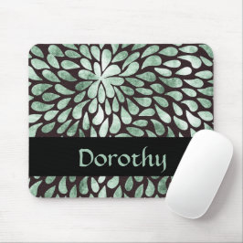 Mousepad Pétalas verdes gradativas a preto