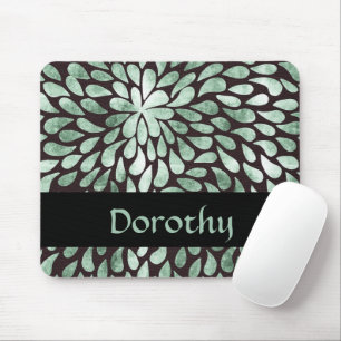 Mousepad Pétalas verdes gradativas a preto