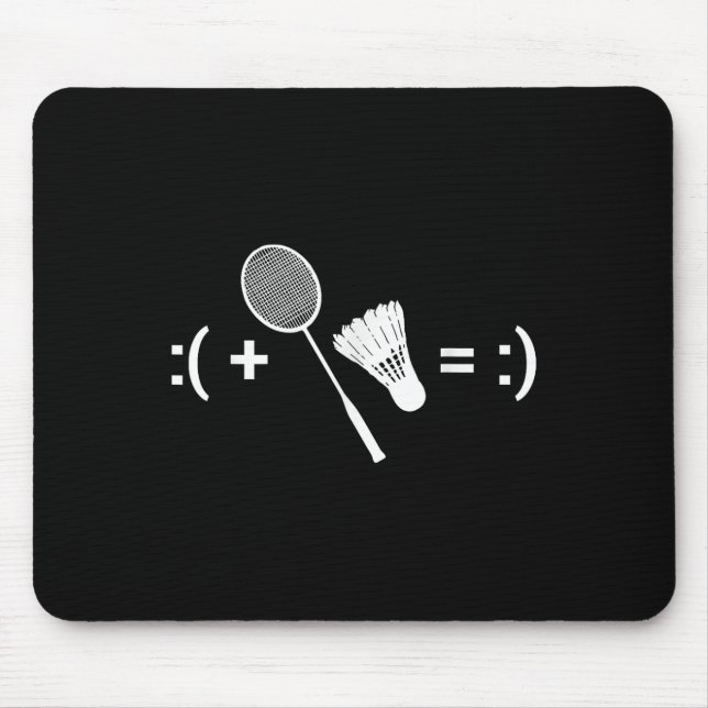 Mousepad Peteca Amor Raquete Esporte Badminton Badminton  (Frente)