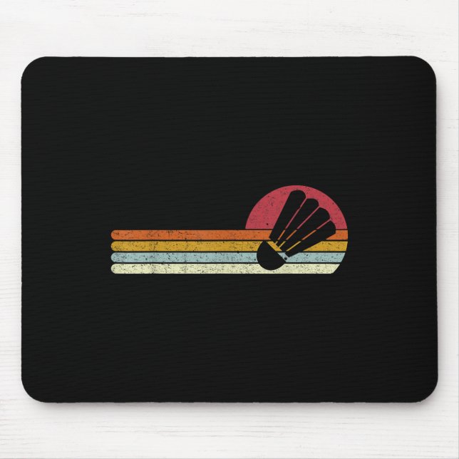 Mousepad Peteca de Badminton Pôr do Sol Distressed  (Frente)
