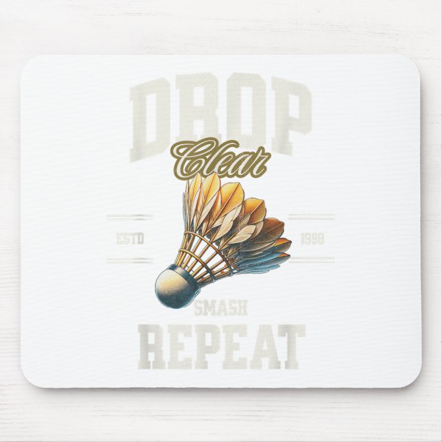 Mousepad Peteca Drop Clear Smash Repetir Volante  (Frente)