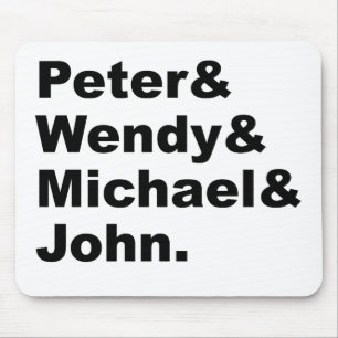 Mousepad Peter Pan do J.M. Barrie Peter Wendy Michael Joh