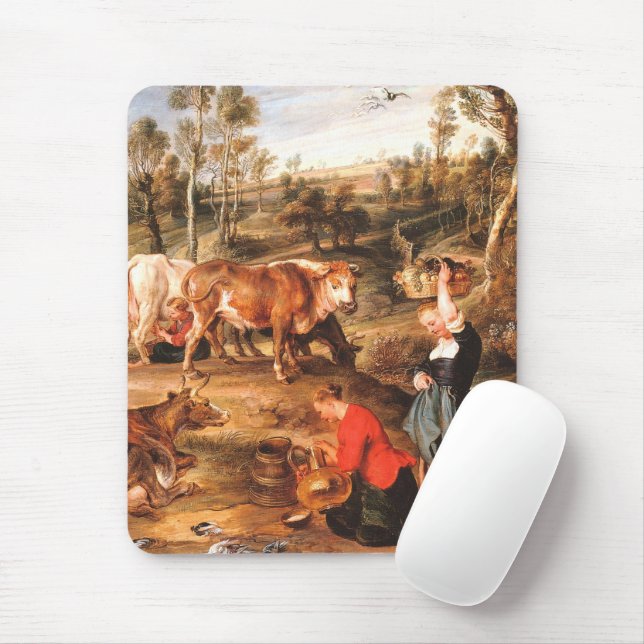 Mousepad Peter Paul Rubens Milkmaids with Cattle in a Lands (Com mouse)