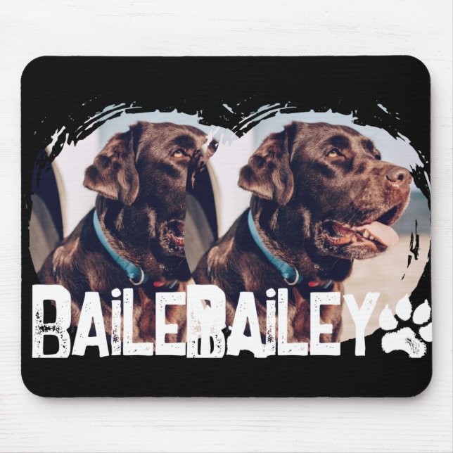 Mousepad Pets Simple Modern Cool Nge Name And Photo T Shirt (Frente)