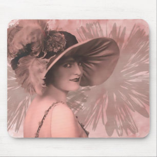 MOUSEPAD PETULA, 1910, SENHORA EM GRANDE CHAPÉU: PEACH