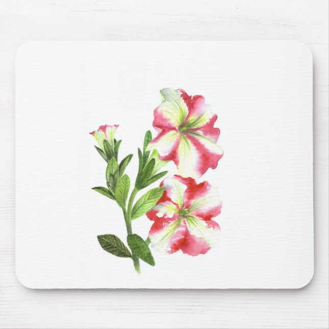 Mousepad Petunias Brancas e Rosa (Frente)