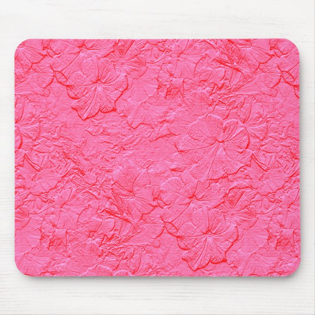 Mousepad Petunias Esculpidas, Pasta-Mão Rosa (Frente)