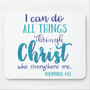 Mousepad Philippians 4:13 tealpur