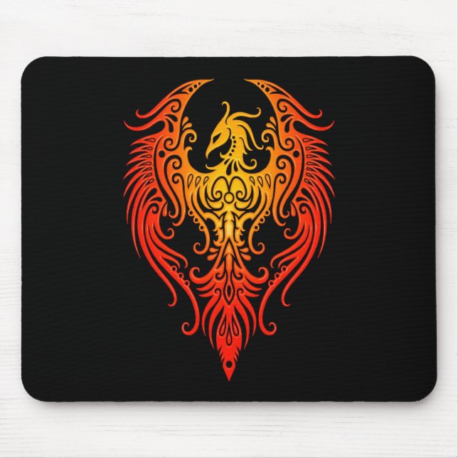 Mousepad Phoenix tribal decorado (Frente)