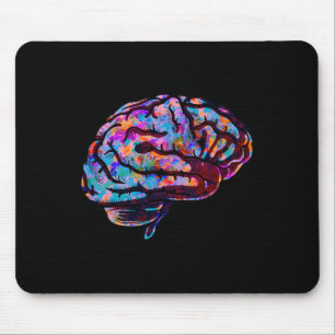 Mousepad Phsychedelic Art Tie Dye Cérebro Humano Neurolog L