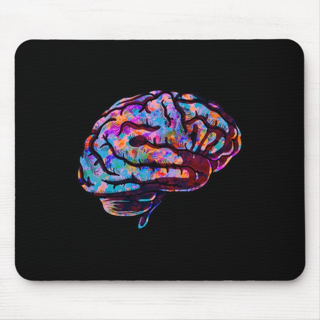 Mousepad Phsychedelic Art Tie Dye Cérebro Humano Neurolog L (Frente)