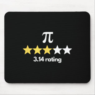 Mousepad Pi 3.14 Star Rating Funny Pi Humor Pi Day Novelty