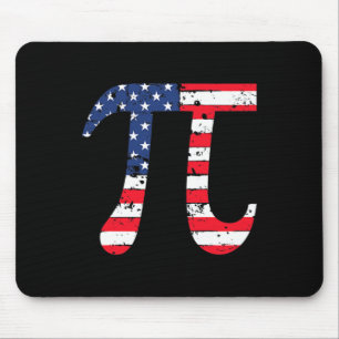 Mousepad Pi Day American Flag Patriotic Math Nerd 3.14 Funn
