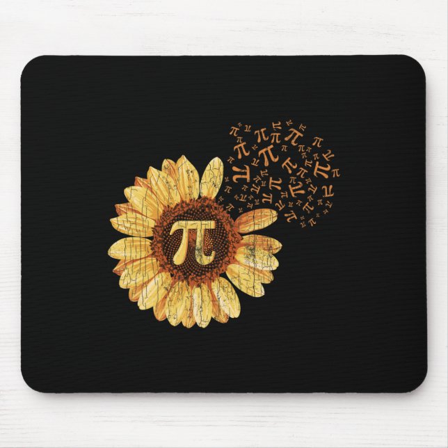 Mousepad Pi Roupa Pi Dia Girassol Aposentado Math Engraçado (Frente)