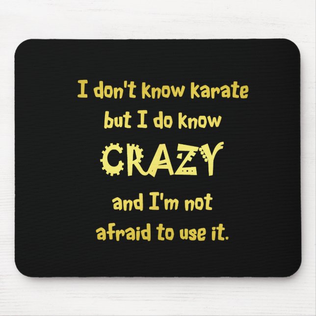 Mousepad Piada de Karatê ou Loucura Engraçada (Frente)